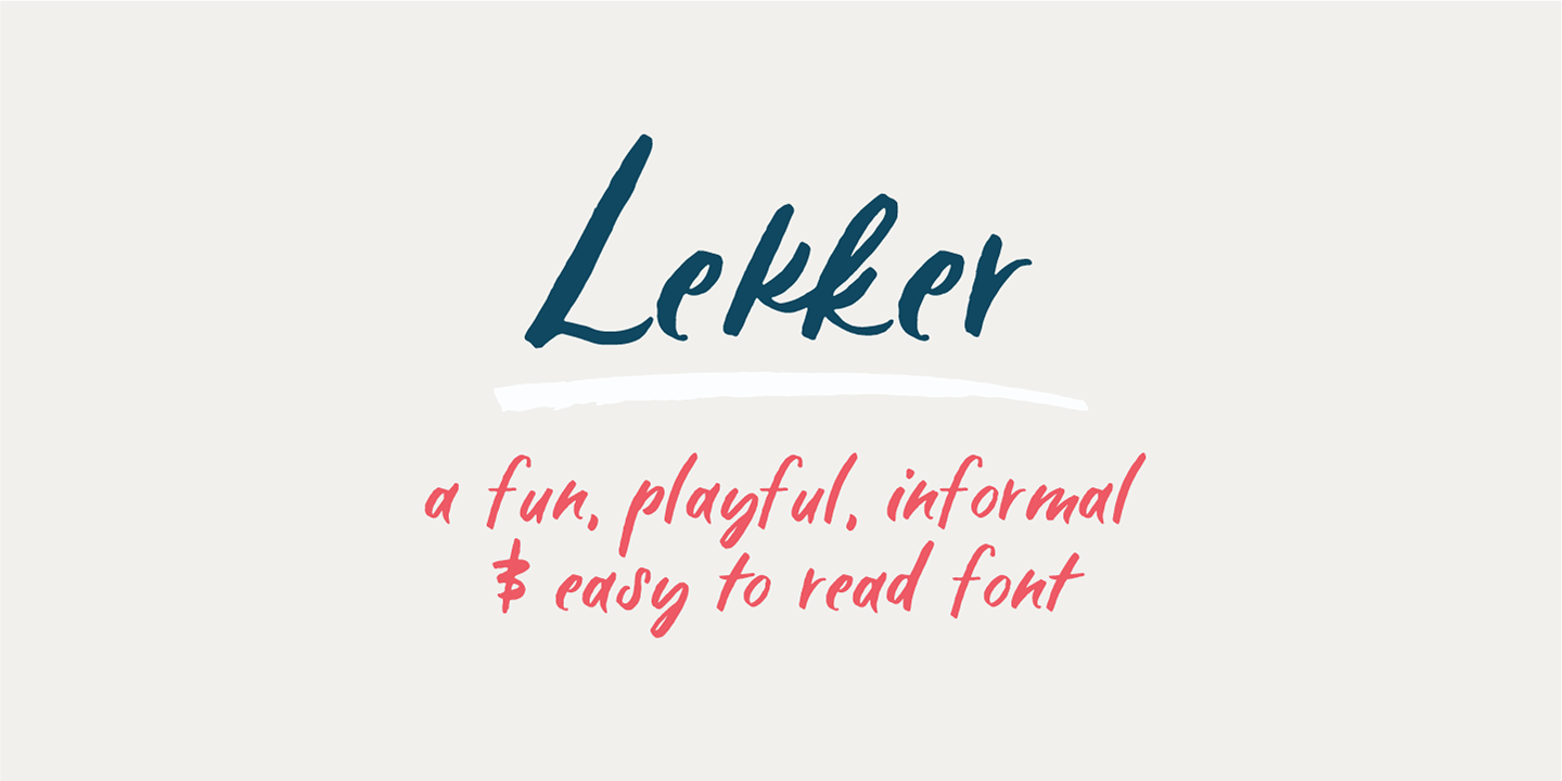 Пример шрифта Lekker